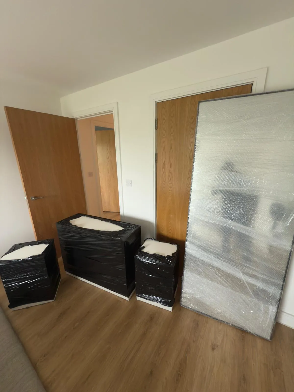 Furniture wrapped before a house move